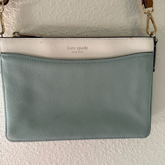 kate spade Handbags - Kate Spade Mint Green and White Crossbody Bag